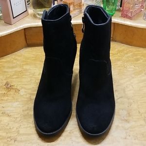 Very Volatile Black Suede Ankle Boots